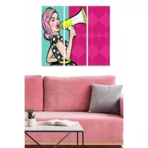 MDF7859217 Multicolor Decorative MDF Painting (3 Pieces)