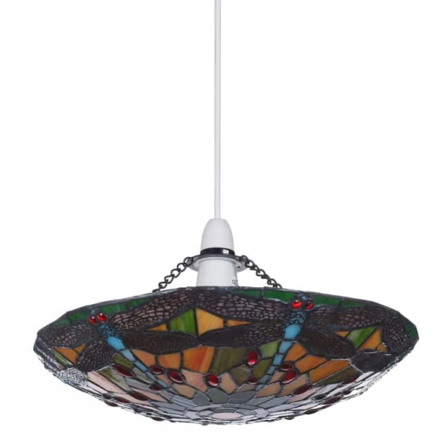 K Living 14" (36Cm) Mitcham Tiffany Easy Fit Non Electrical Pendant Light Shade