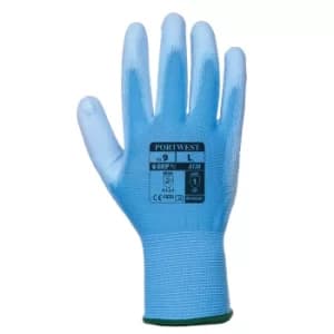 Portwest PU Palm General Handling Grip Gloves Blue 2XL