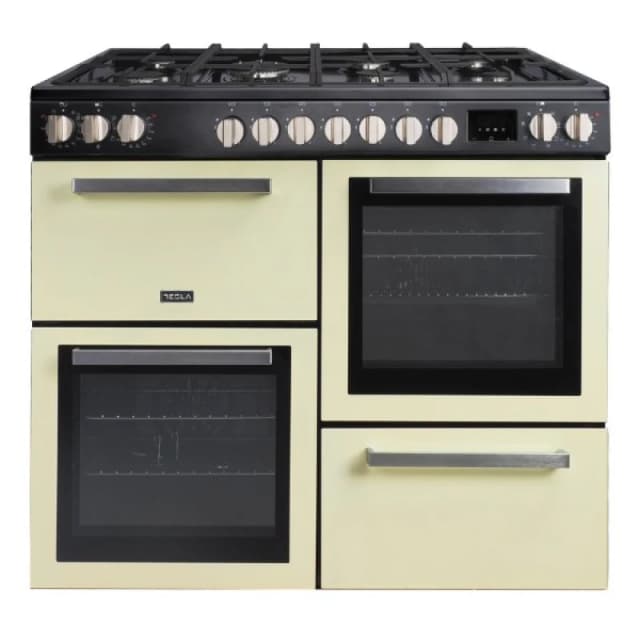 Tesla T100MCDFRCC 100cm Dual Fuel Range Cooker - CREAM T100MCDFRCC