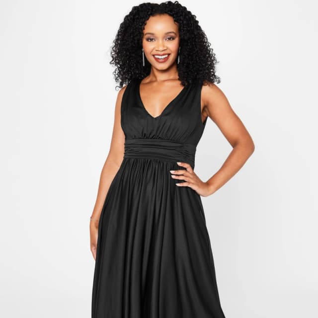 Biba BIBA Dip Hem Maxi Dress - Black 6