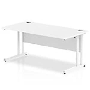 Impulse 1600/800 Rectangle White Cantilever Leg Desk White