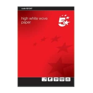 5 Star Business Paper Prestige Wove Finish Ream-Wrapped 100gsm A4 High White 500 Sheets