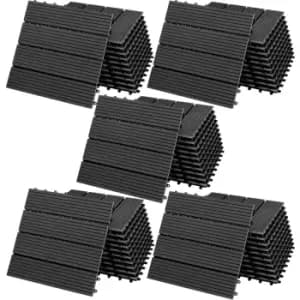 WPC Decking Tiles 55Pcs Anthracite 30x30cm