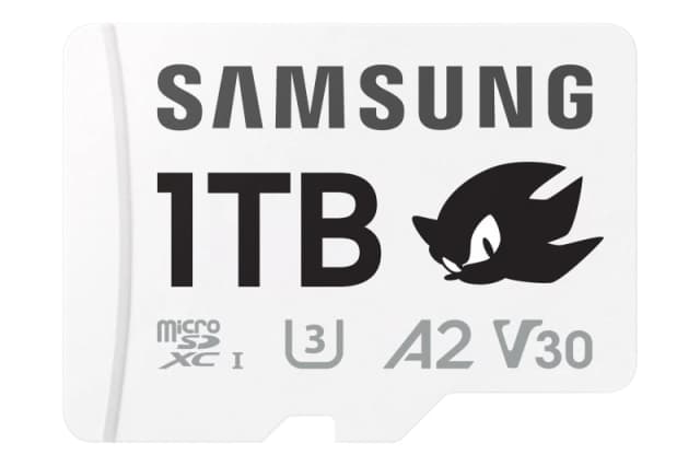 Samsung Sonic Edition - Shadow microSDXC card Retail 1TB A2 Application Performance Class, v30 Video Speed Class, UHS-I U3 “Sonic The Hedgeho