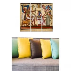 MDF9571430 Multicolor Decorative MDF Painting (3 Pieces)
