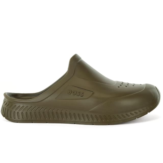 Boss Mens Titanium-R Rubber Water-Friendly Pool Sliders Dark Green male 5 (39)