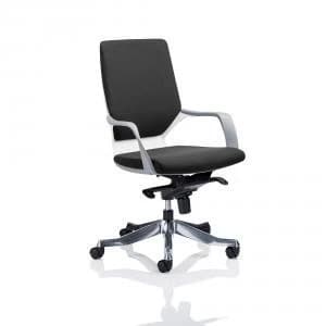 Adroit Xenon Executive With Arms Medium Back White Shell Fabric Black