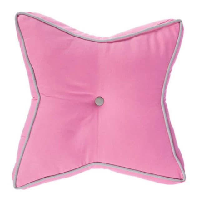 Homescapes Pink And Grey Star Floor Cushion