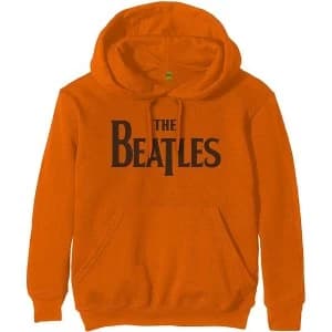 The Beatles - Drop T Logo Unisex Large Pullover Hoodie - Orange
