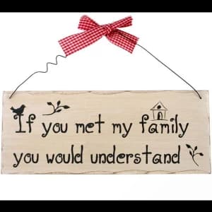If You Met My Family Hanging Sign