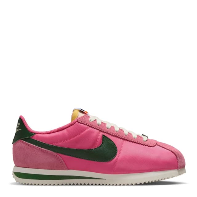 Nike Cortez Textile Runners Womens Pink/Green female 4 (37.5)