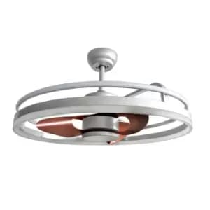 Agra 3 Blade DC LED Ceiling Fan 48W CCT Nickel