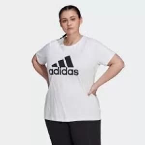 Adidas Essentials Big Logo Tee - Plus Size, White/Black, Size 2X, Women