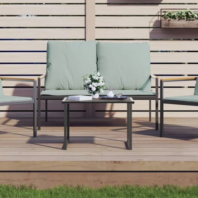 VIDAXL Garden Table Anthracite 55x40x37cm Steel Vidaxl 8720845892135