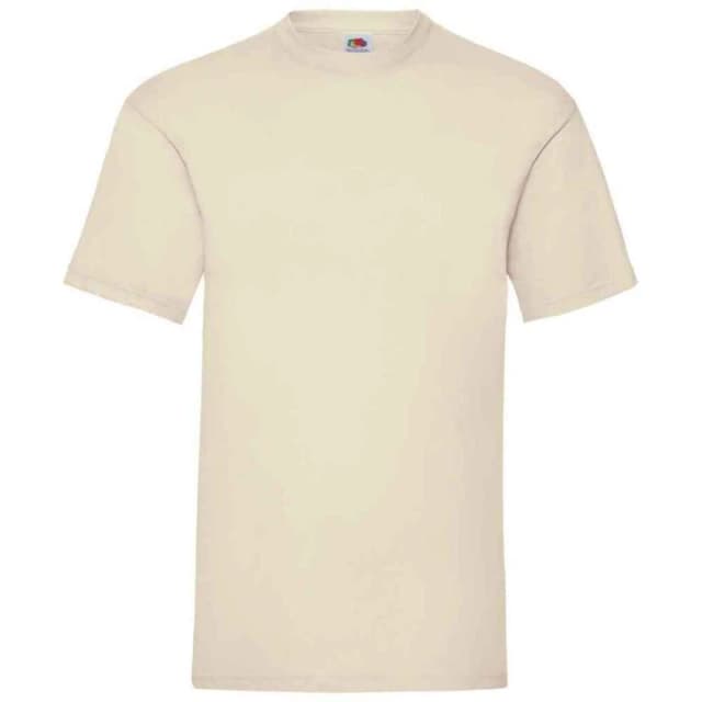 Fruit Of The Loom Fruit of the Loom Men Valueweight T-Shirt in Natural Size: Small Natural S Male 5063527510983