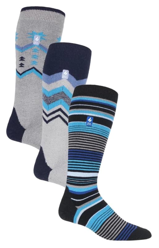 Heat Holders Heat Holders - Mens 3 PAIRS Ultra Lite Ski Socks - Mix 1