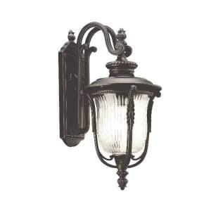 1 Light Medium Outdoor Wall Lantern Bronze IP44, E27