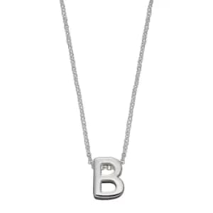 Sterling Silver Alphabet Letter B Necklace