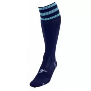 Precision Childrens/Kids Pro Football Socks (12 UK Child-2 UK) (Navy/Sky Blue)