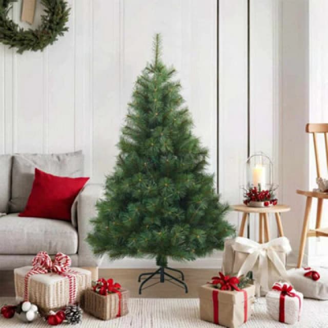 Vidaxl Artificial Hinged Christmas Tree Green 120 Cm Pvc, Steel