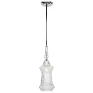 Larissa Lamia Ceiling Pendant 1 Light Clear Glass