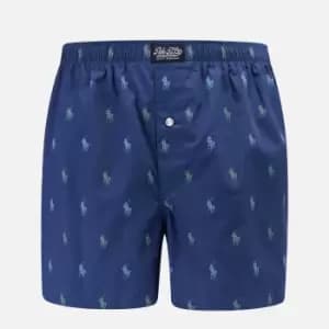 Polo Ralph Lauren Mens All Over Print Classic Boxer Shorts - Light Navy - S