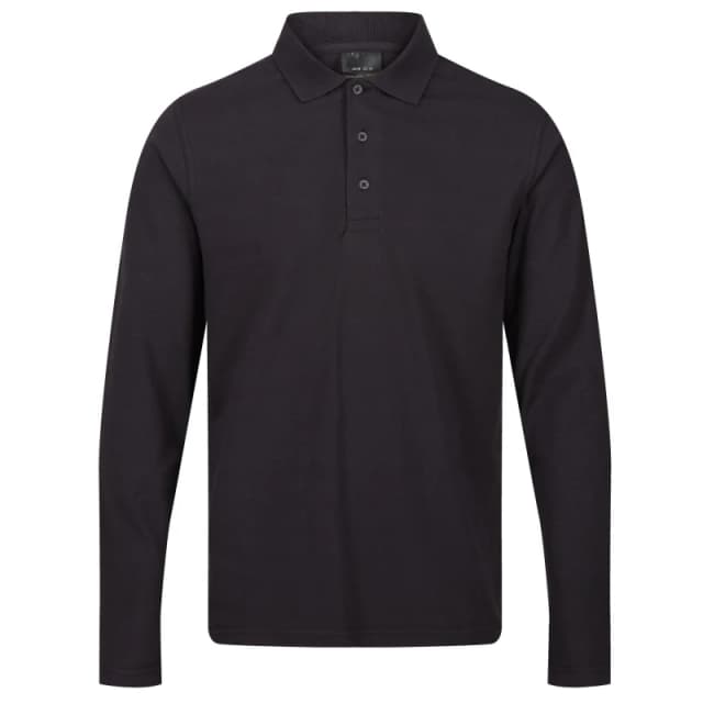 Regatta Professional Mens Long-Sleeved Polo Shirt in Dark Grey Size: XS Dark Grey Male XS