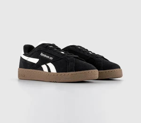 Reebok Black/White/Gum Club C Grounds Trainers