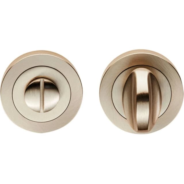 Loops Thumbturn Lock And Release Handle Concealed Fix 50mm Dia Satin Nickel Metallics unisex