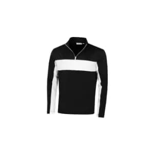 Calvin Klein EMBOSSED HALF ZIP - BLK-WHT - M