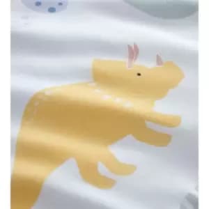 Dino Block Print Duvet Cover Set Multi Single Bed Bedding Set - Multi - Portfolio Home