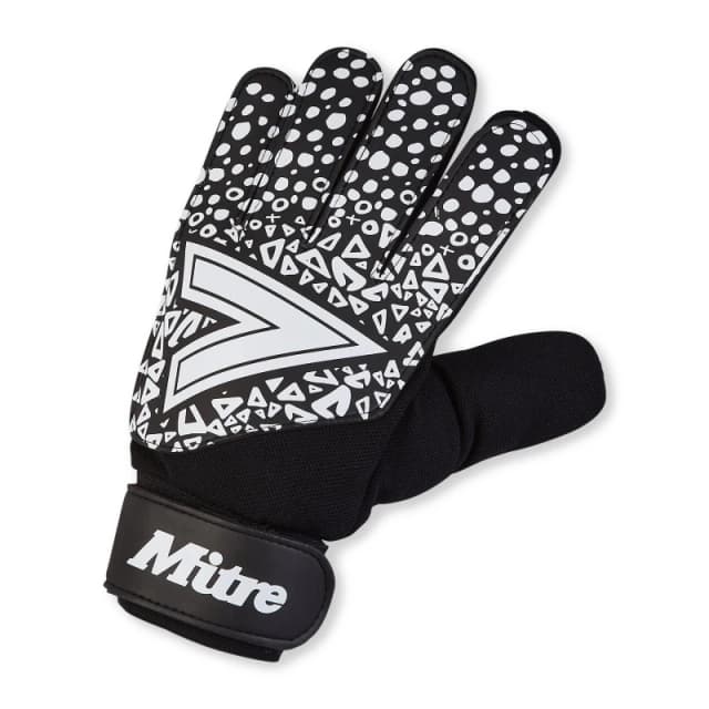 Mitre Mens Logo Goalkeeper Gloves in Black Size: 10 Black Male 10