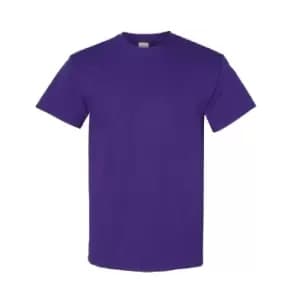 Gildan Mens Heavy Cotton Short Sleeve T-Shirt (Pack Of 5) (S) (Purple)