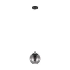Pendant Light Colour Black Shade Black Transparent Glass Vaporized E27 1x40W