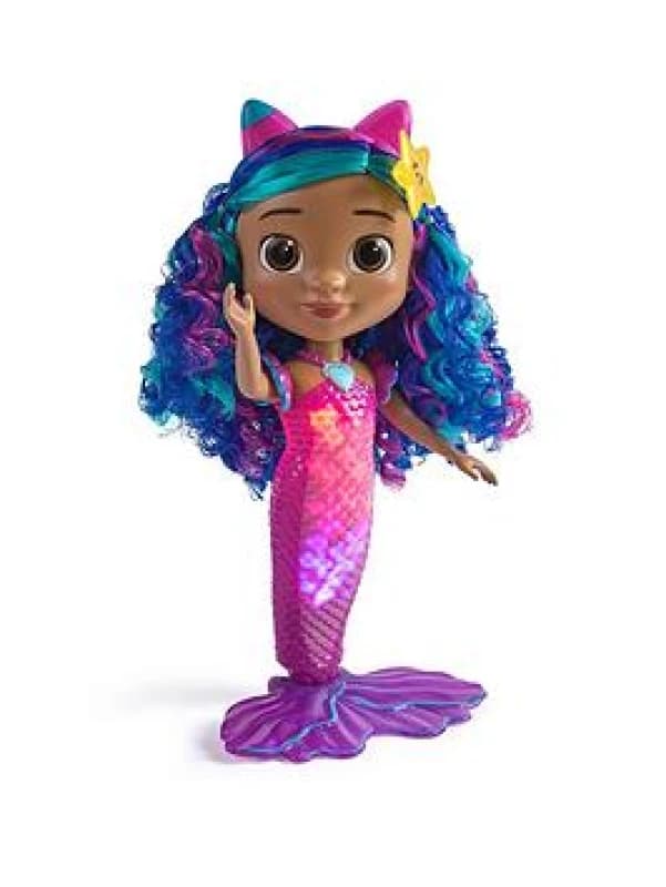Gabby's Dollhouse: The Movie Sing & Shine Mermaid Gabby Waterproof Mermaid Doll with Lights and Sounds Kids Toys for Girls & Boys Ages 3 and Up