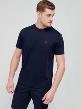 BOSS Tiburt 278 Badge Logo T-Shirt - Dark Blue , Dark Blue Size XL Men