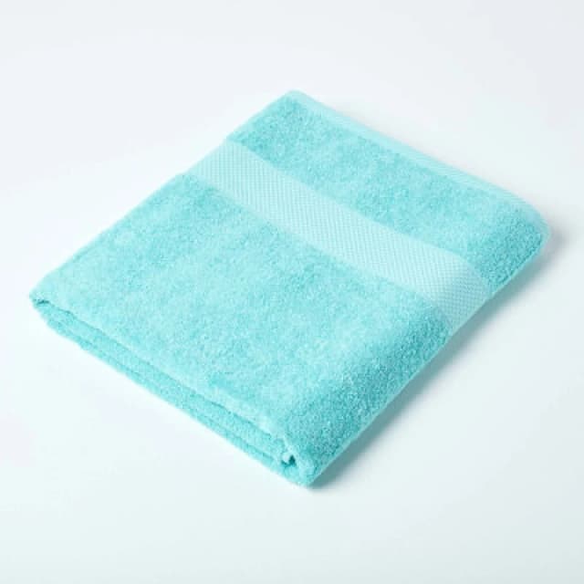 Homescapes Turkish Cotton Bath Sheet, Aqua