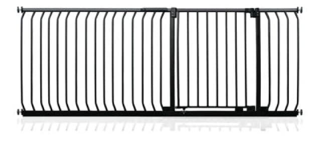 Safetots Elite Pressure Safety Gate, 189Cm - 198Cm, Matt Black, Pressure Fit Stair Gate
