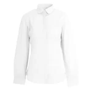 Brook Taverner Womens/Ladies Trevi Long Sleeve Poplin Shirt (14) (White)