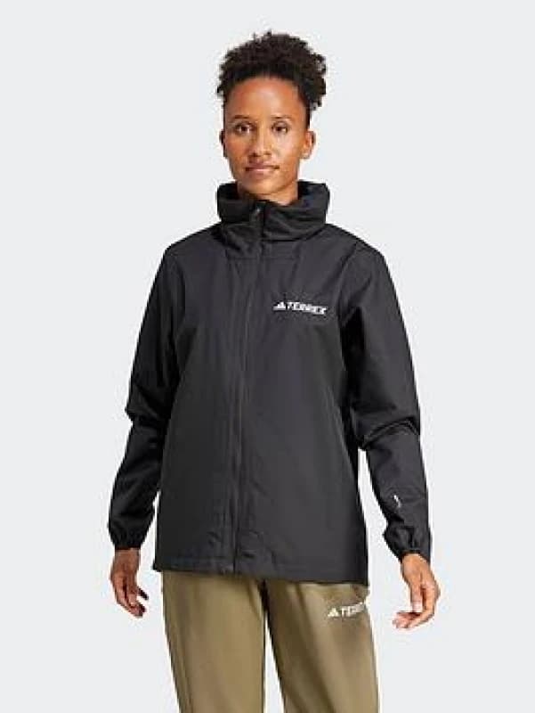 Womens waterproof hiking jacket adidas Terrex Multi Essentials 2 Layer Noir Female XS