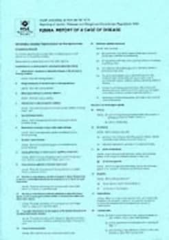 Report of a Case of Disease/report of an Accident by Health and Safety Executive Book