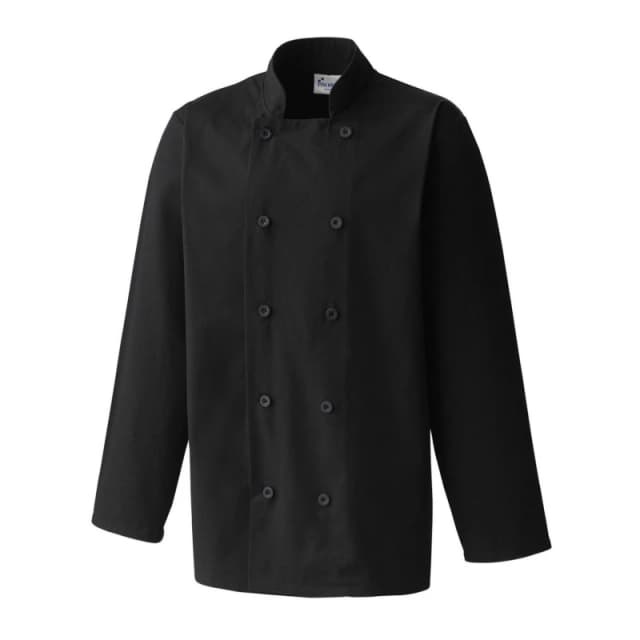Premier Premier Men Long-Sleeved Chef Jacket in Black Size: 5X-Large Black 5XL Male 5063693786663