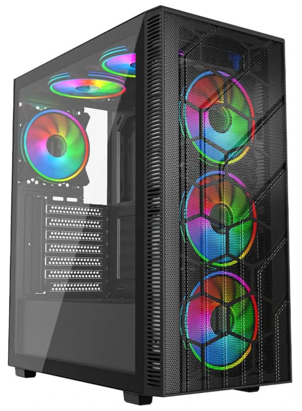 Vida Sirocco V2 Mid Tower Gaming Case - Black