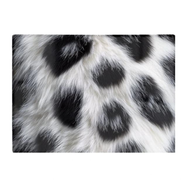 Warren Reed Designer Snow Leopard Fur Print Design Chopping Board