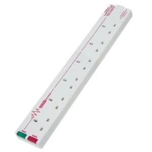 SRG62MP 6 Way Anti-Surge 2m Mains Extension