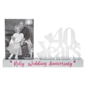 Loving Words Frame Ruby Anniversary