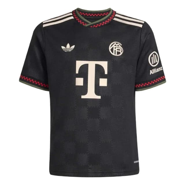 adidas Bayern Munich Third Shirt 2025 2026 Juniors Black male 7-8 Years