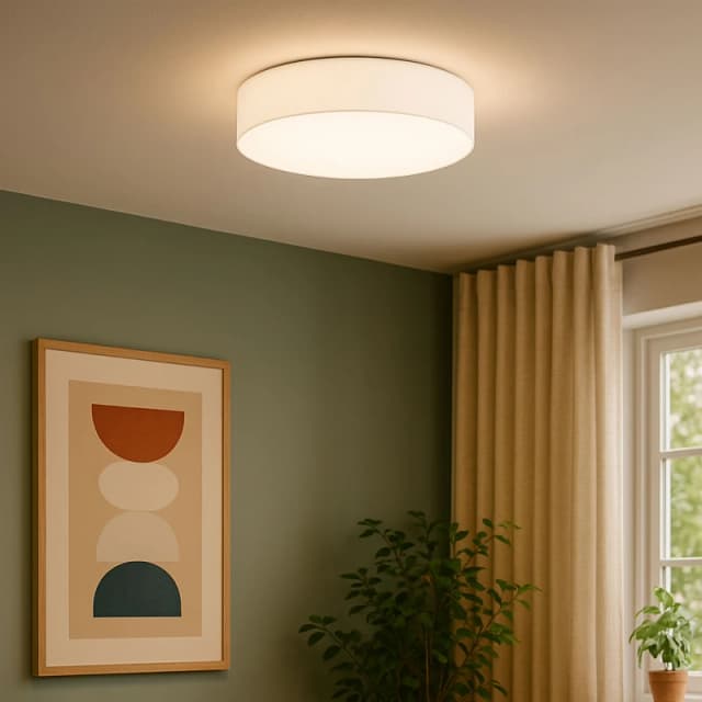 EGLO Eglo Pasteri White Fabric Ceiling Light White One Size Unisex 9002759976118