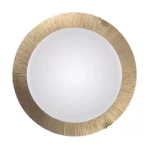 Moon Lifestyle Glass Simple Flush Ceiling Light Gold - Sun Gold Finish, 3x E27